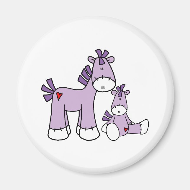 Sock Ponies Pink Magnet (Front)