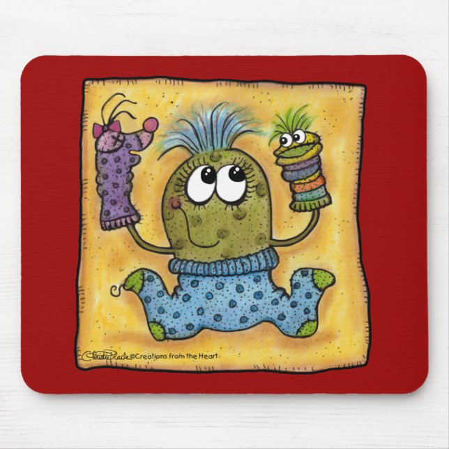 Sock Puppet Fun Mouse Pad (Front)
