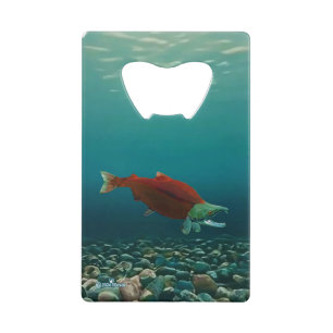 Sockeye Salmon Credit Card Bottle Opener