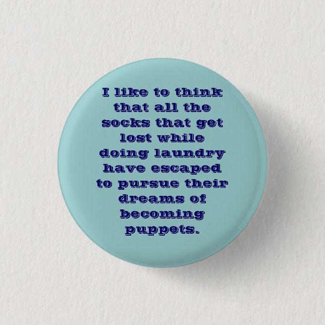 socks 1 inch round button (Front)