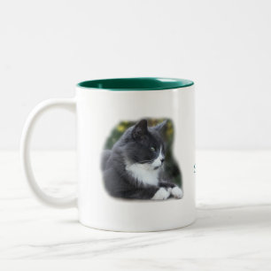 Socks Cat Mug- customize Two-Tone Coffee Mug