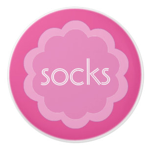 Socks Clothes organization pink flower knob