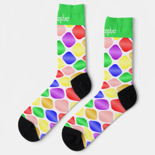 Socks Colourful Ovals Design