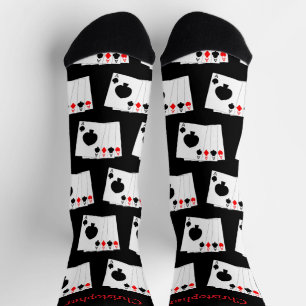 Socks Deck Of Cards Four Aces Design
