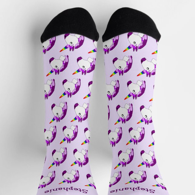 Socks Fantasy Art Unicorn Design (Top)