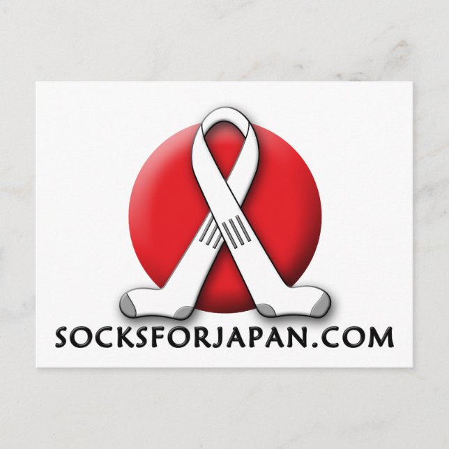 Socks for Japan Postcard (Front)