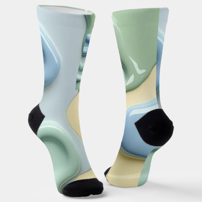 Socks in stylish abstract graphic (Angled)