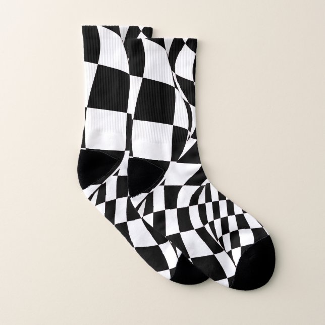 Socks - Modified Chequered Flag (Pair)