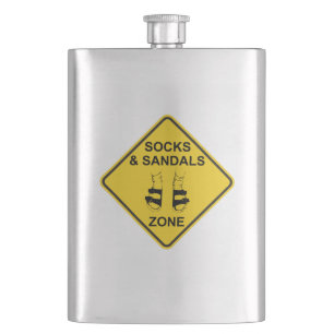 Socks & Sandals Zone Hip Flask