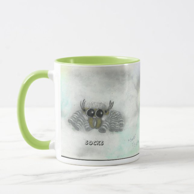 SOCKS the jumping spider 11 oz. combo mug (Left)