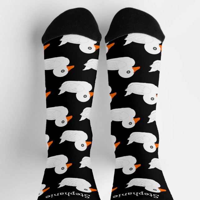 Socks White Duck Design (Top)