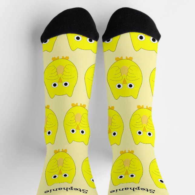 Socks Yellow Owl Design (Top)