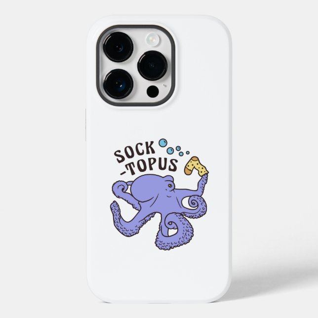 Socktopus Blue Octopus With Sock Funny Meme Case-Mate iPhone Case (Back)
