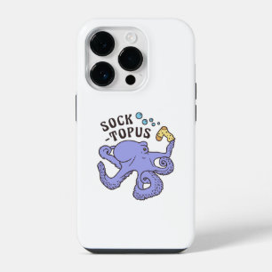 Socktopus Blue Octopus With Sock Funny Meme iPhone 14 Pro Case