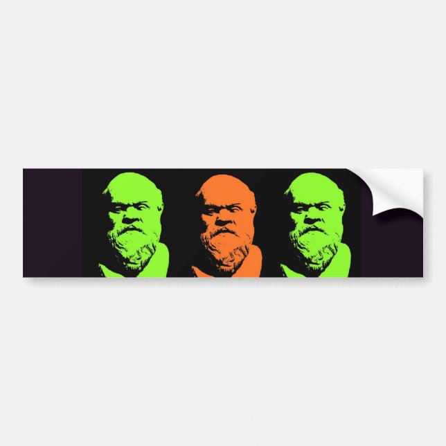 Socrates Collage Bumper Sticker (Front)