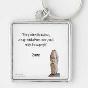 Socrates & Famous "Minds" Quote Keychain