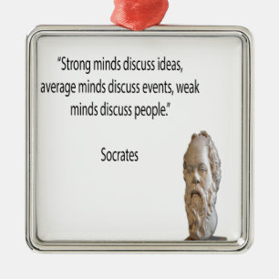 Socrates & Famous "Minds" Quote Metal Ornament
