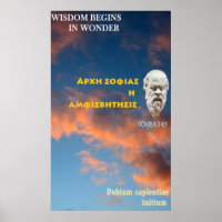 Socrates famous quote - Wisdom begins in wonder