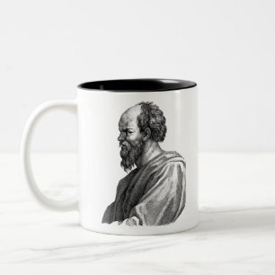 Socrates Illustration Two-Tone Coffee Mug