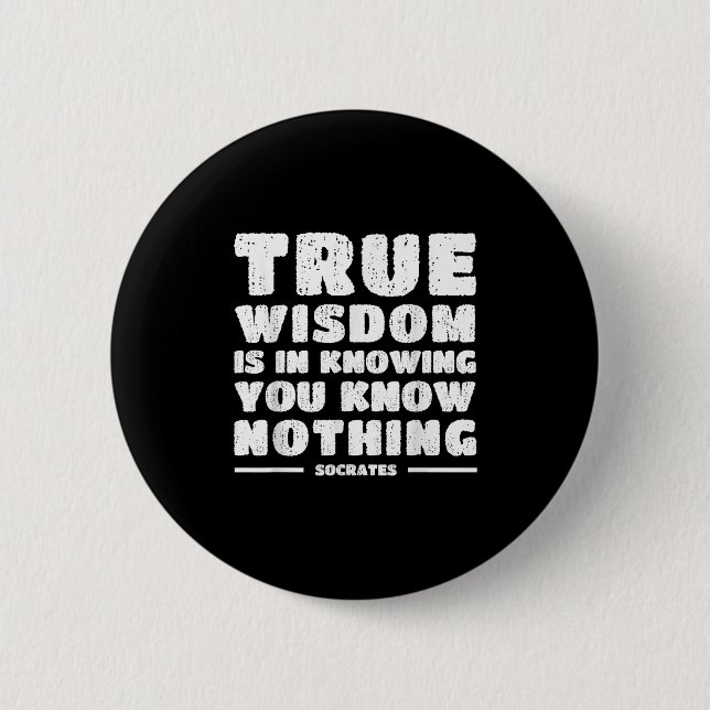 Socrates Inspiring Stoic Quote Stoicism Philosophy 2 Inch Round Button (Front)