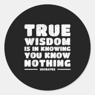 Socrates Inspiring Stoic Quote Stoicism Philosophy Classic Round Sticker