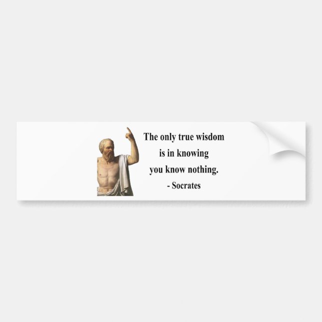Socrates Quote 3b Bumper Sticker (Front)