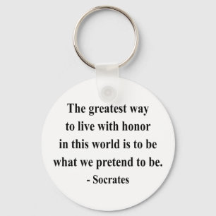 Socrates Quote 4a Keychain