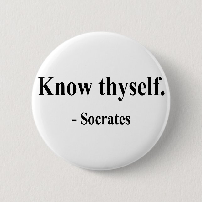 Socrates Quote 5a 2 Inch Round Button (Front)