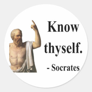 Socrates Quote 5b Classic Round Sticker