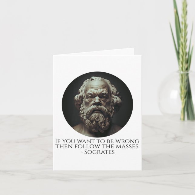 Socrates Quote On How To Be Wrong - Ancient Greek  Card (Front)
