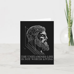 Socrates Quote Stoicism Saying Unexamined Life Phi Card