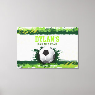 SOCSIN IN GREEN Bar Mitzvah Sign In Memory Board