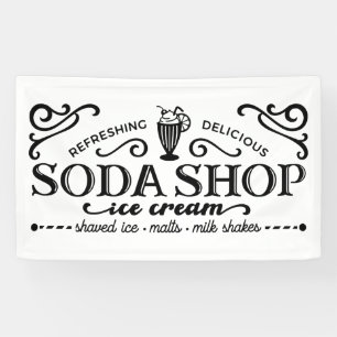 Soda chic shop fête ou bannière Business