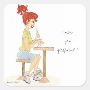 Soda girl sticker