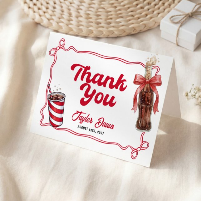 Soda Pop Baby Shower Thank You Card (Creator Uploaded)