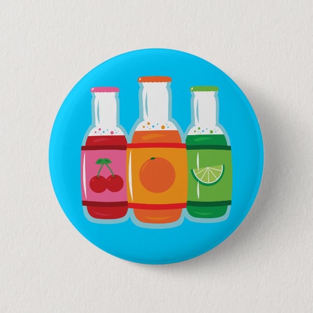 Soda Pop Bottles 2 Inch Round Button (Front)