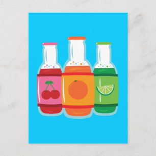 Soda Pop Bottles Postcard