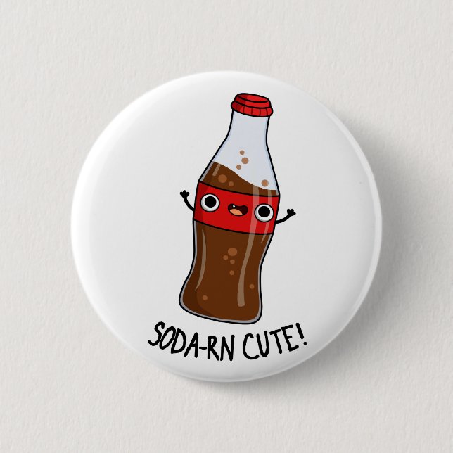 Soda-rn Cute Funny Soda Pun  2 Inch Round Button (Front)