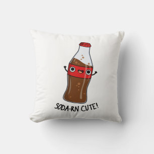 Soda-rn Cute Funny Soda Pun Throw Pillow