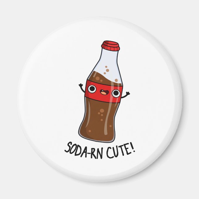Soda-rn Funny Soda Pun Magnet (Front)