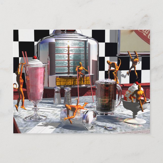 Soda Shop Demons Postcard (Front)