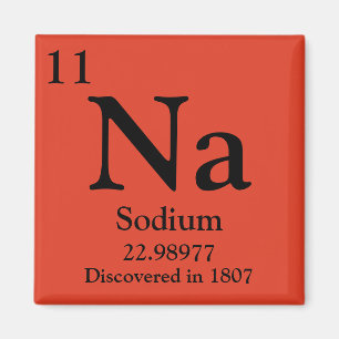 Sodium Periodic Table Magnet