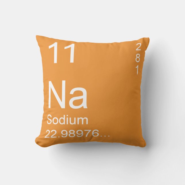 Sodium Throw Pillow (Front)