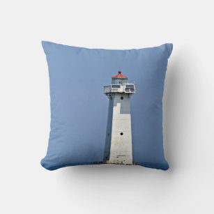 Sodus Point Lighthouse photo created as a  Throw Pillow