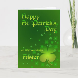 Soeur, Bonne carte de la Saint Patrick