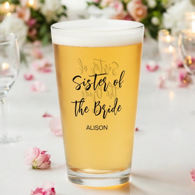 Soeur de la mariée Mariage Coupe de verre noir bla (Créateur téléchargé)