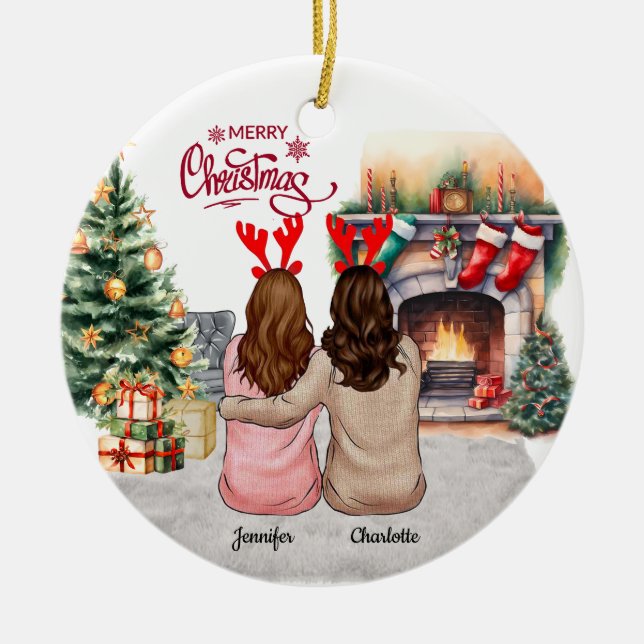 Soeur de l'âme personnalisée ornements de Noël (Devant)