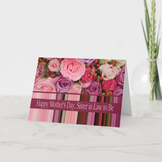 Soeur en droit d'être heureux Carte de rose de la  (Devant)