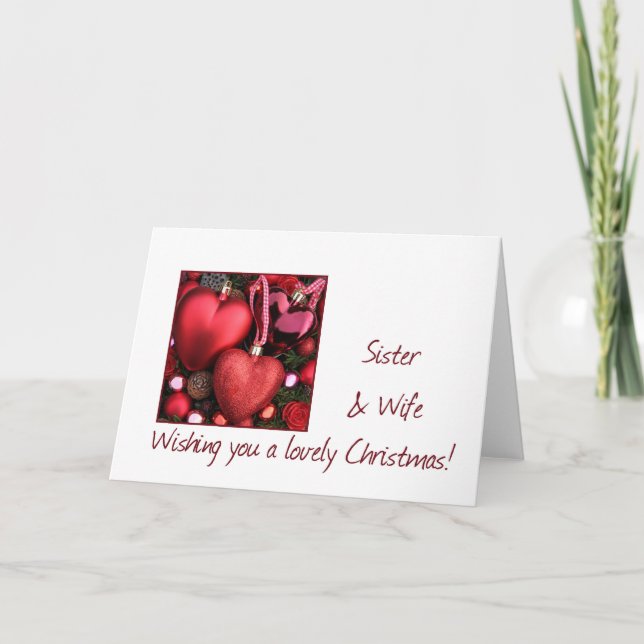 Soeur et femme Joyeuse carte de Noël (Devant)