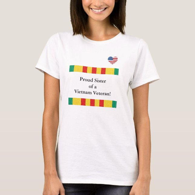 Soeur fière d'un T-shirt de vétéran du Vietnam (Devant)